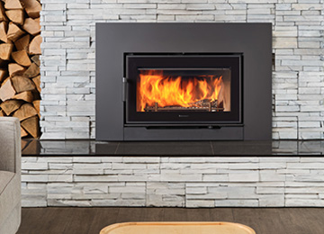 Wood burning fireplace insert installation